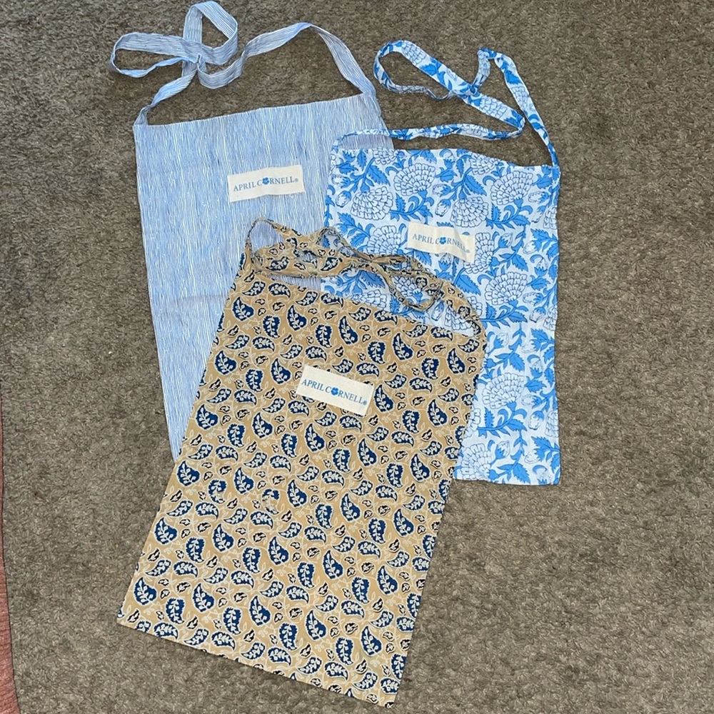April Cornell 3 floral thin market/ library/ travel /Vacation /lunch /gift bags